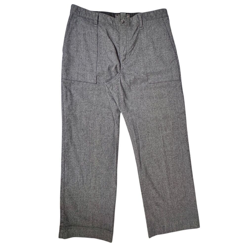 Banana Republic Vintage Men's Gray Wool Dress Pants Size 35 Classic Fit